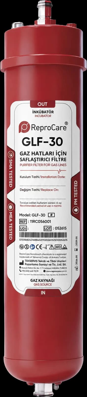 GLF-30 gaz hatları için saflaştırıcı filtre
